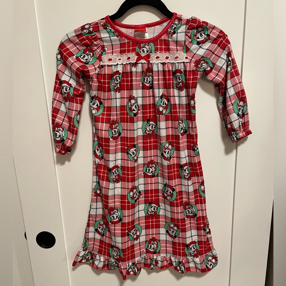 Disney Red Plaid Minnie Mouse Nightgown
